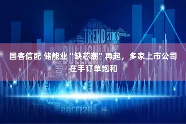 国客信配 储能业“缺芯潮”再起，多家上市公司在手订单饱和