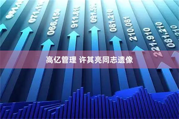 高亿管理 许其亮同志遗像