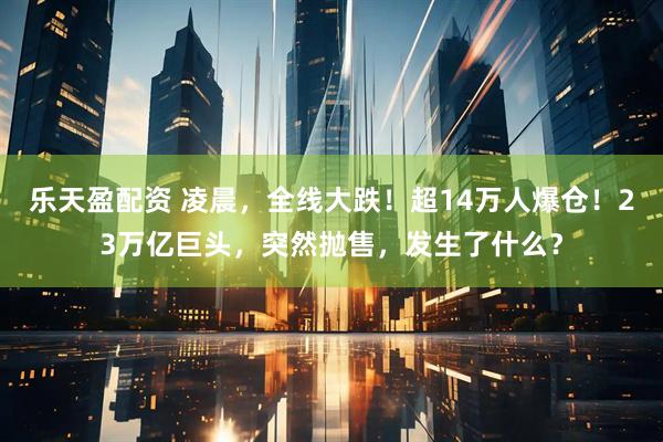 乐天盈配资 凌晨，全线大跌！超14万人爆仓！23万亿巨头，突然抛售，发生了什么？